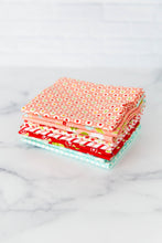 Load image into Gallery viewer, Bonnie and Camille for Moda- OOP Aqua, Red and Pink FQ Bundle 9 FQ included