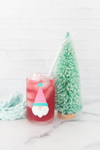 Load image into Gallery viewer, Happy Gnome Pink Can Shaped Glass