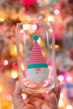 Load image into Gallery viewer, Happy Gnome Pink Can Shaped Glass