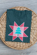 Load image into Gallery viewer, Quilted Tree Star Block T Shirt