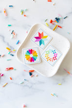 Load image into Gallery viewer, Rainbow Dresden Quilt Block Sticker