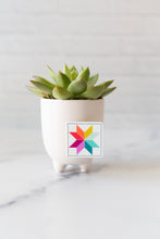 Load image into Gallery viewer, Rainbow Star Quilt Block Sticker