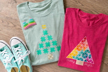 Load image into Gallery viewer, Triangle Quilted Tree T-Shirt