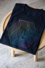 Load image into Gallery viewer, Colorful Rainbow Hexie Linework T-Shirt