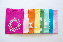 Load image into Gallery viewer, Floral Star Quilt Block T-Shirt