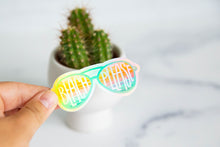 Load image into Gallery viewer, Beach Please Holographic Vinyl Sticker
