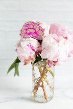 Load image into Gallery viewer, Peony Glitter Vinyl Sticker