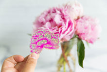 Load image into Gallery viewer, Peony Glitter Vinyl Sticker