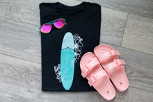 Load image into Gallery viewer, Floral Surfboard T Shirt