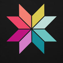 Load image into Gallery viewer, Rainbow Sawtooth Star Hoodie