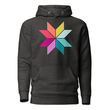 Load image into Gallery viewer, Rainbow Sawtooth Star Hoodie