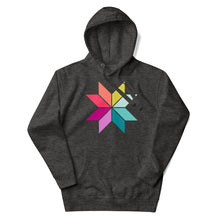Load image into Gallery viewer, Rainbow Sawtooth Star Hoodie