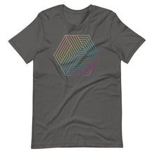 Load image into Gallery viewer, Colorful Rainbow Hexie Linework T-Shirt