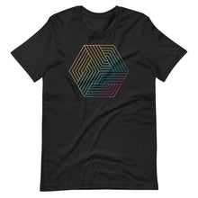 Load image into Gallery viewer, Colorful Rainbow Hexie Linework T-Shirt