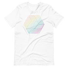 Load image into Gallery viewer, Colorful Rainbow Hexie Linework T-Shirt