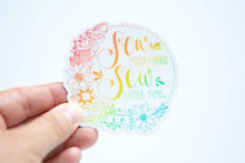 Load image into Gallery viewer, Sew Much Fabric Sew Little Time Vinyl Sticker