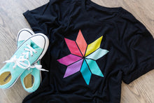 Load image into Gallery viewer, Rainbow Sawtooth Star T-Shirt