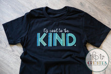 Load image into Gallery viewer, It's Cool to Be Kind Teal T-Shirt- YOUTH