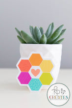 Load image into Gallery viewer, Rainbow Hexie Love Vinyl Sticker