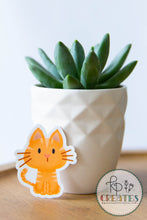 Load image into Gallery viewer, Orange Tabby Cat Vinyl Sticker
