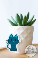 Load image into Gallery viewer, Teal Cat Vinyl Sticker