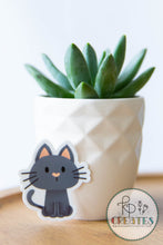 Load image into Gallery viewer, Grey Cat Vinyl Sticker