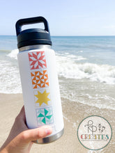 Load image into Gallery viewer, Dutchman's Puzzle Quilt Block Vinyl Sticker