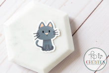 Load image into Gallery viewer, Grey Cat Vinyl Sticker