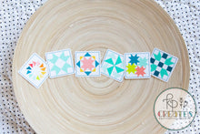 Load image into Gallery viewer, Rainbow Flying Geese Quilt Block Vinyl Sticker