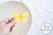 Load image into Gallery viewer, Yellow Butterfly Clear Vinyl Sticker