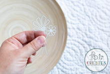 Load image into Gallery viewer, White Floral Clear Vinyl Sticker