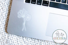 Load image into Gallery viewer, White Floral Clear Vinyl Sticker