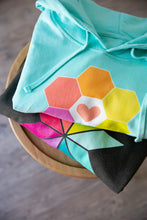 Load image into Gallery viewer, Rainbow Hexie Love Hoodie