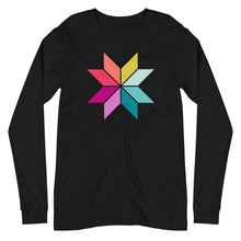 Load image into Gallery viewer, Rainbow Sawtooth Star Long Sleeve Tee