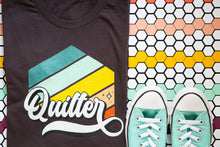 Load image into Gallery viewer, Groovy Stitches: Retro Quilter T-Shirt
