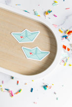 Load image into Gallery viewer, Origami Paper Boat Vinyl Sticker
