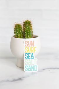 Sun Surf Sea Salt Sand Vinyl Sticker