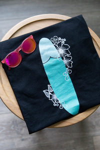 Floral Surfboard T Shirt