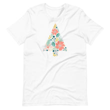 Load image into Gallery viewer, Festive Floral Christmas Tree T-shirt

