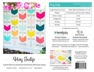 Hey Tulip PDF Quilt Pattern