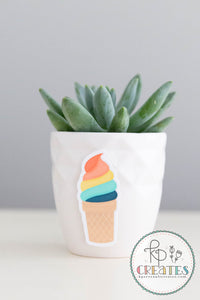 Rainbow Ice Cream Vinyl Sticker