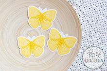 Load image into Gallery viewer, Yellow Butterfly Clear Vinyl Sticker
