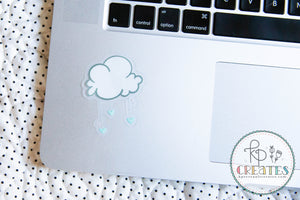Lovely Raindrop Clear Vinyl Sticker