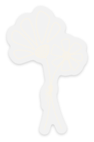 Load image into Gallery viewer, White Floral Clear Vinyl Sticker
