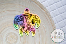 Load image into Gallery viewer, Holographic Turtle Vinyl Sticker
