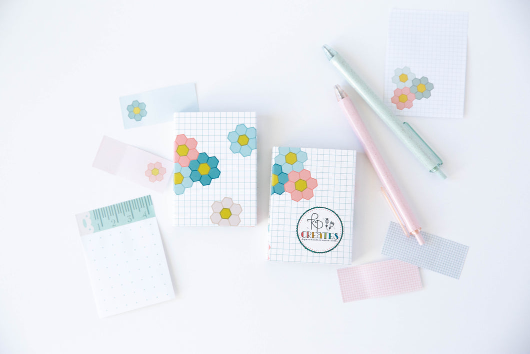 Hexie Flower Sticky Note Booklet
