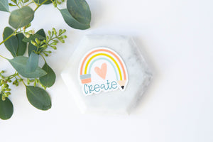 Rainbow Create Vinyl Sticker